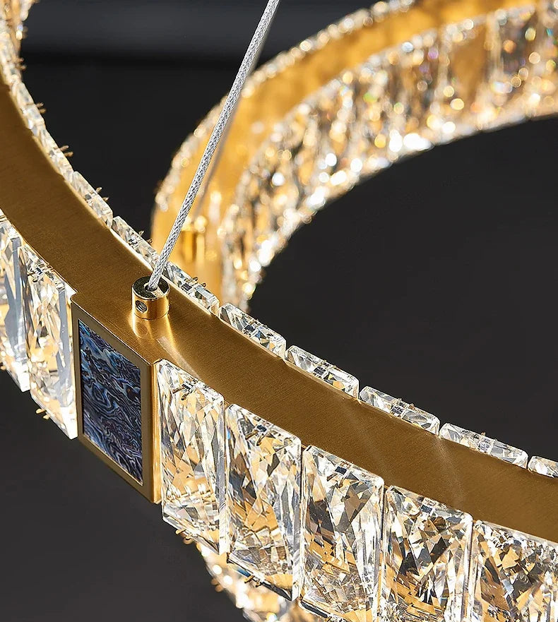 Mobius Crystal Rings Chandelier