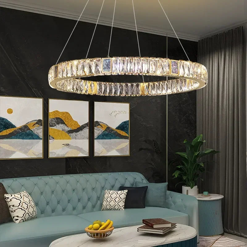 Mobius Crystal Rings Chandelier