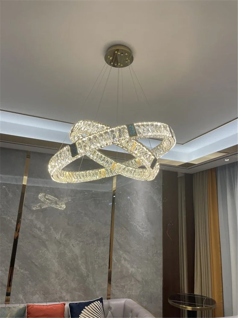 Mobius Crystal Rings Chandelier