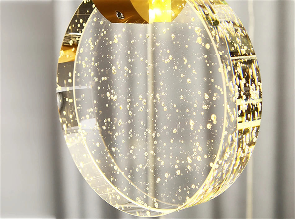 Starry Sky Crystal LED Staircase Chandeliers