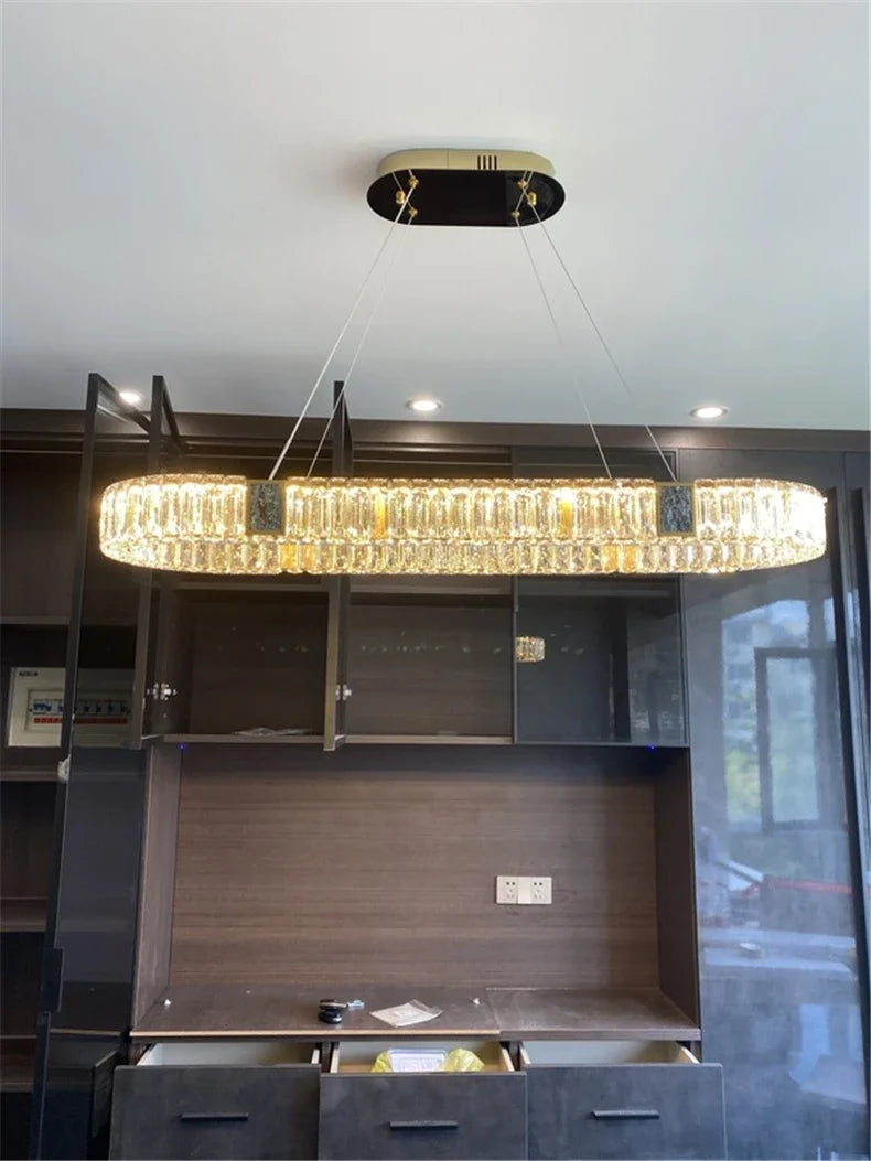 Mobius Crystal Rings Chandelier