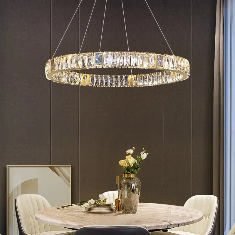 Mobius Crystal Rings Chandelier