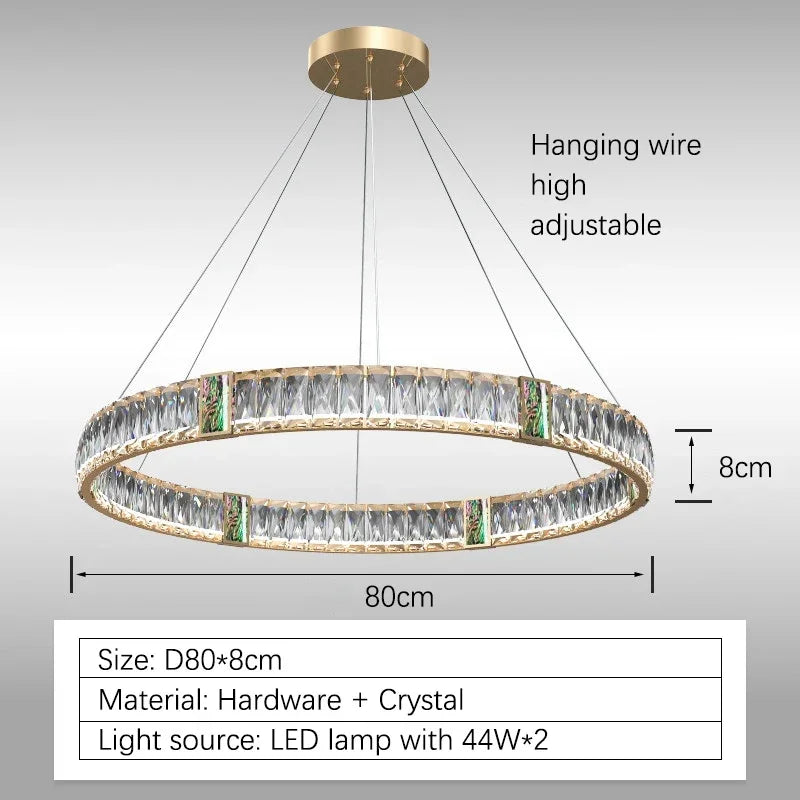 Mobius Crystal Rings Chandelier