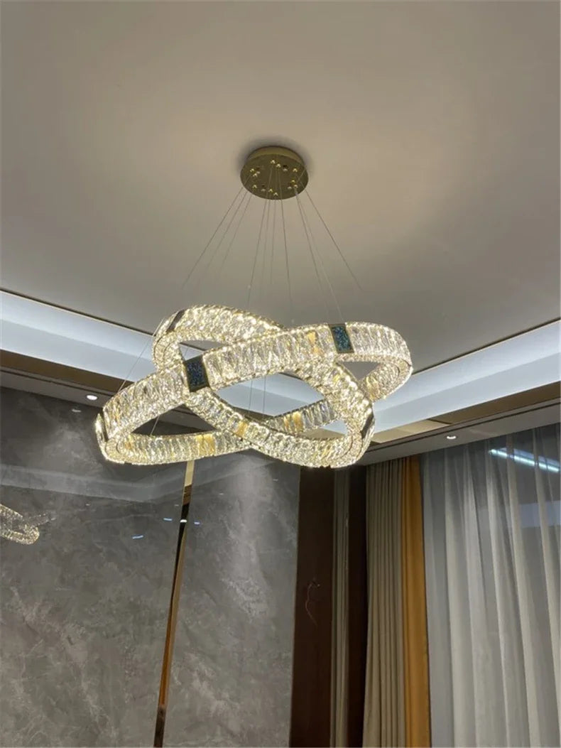 Mobius Crystal Rings Chandelier