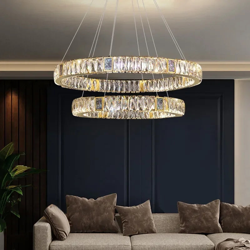Mobius Crystal Rings Chandelier
