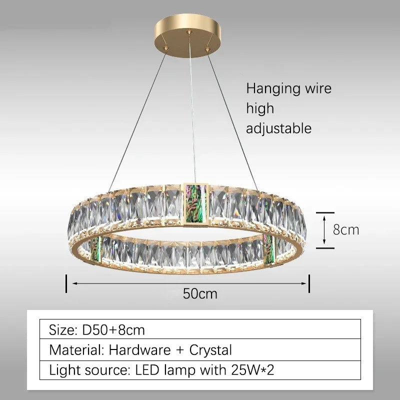 Mobius Crystal Rings Chandelier