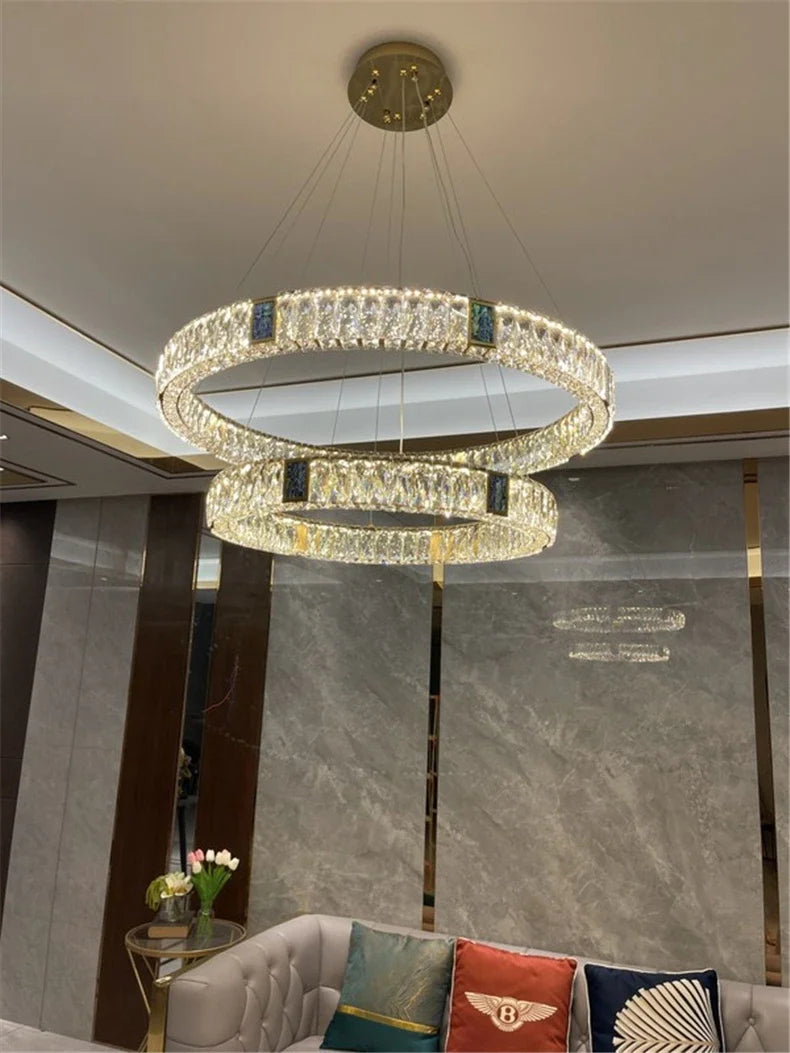 Mobius Crystal Rings Chandelier