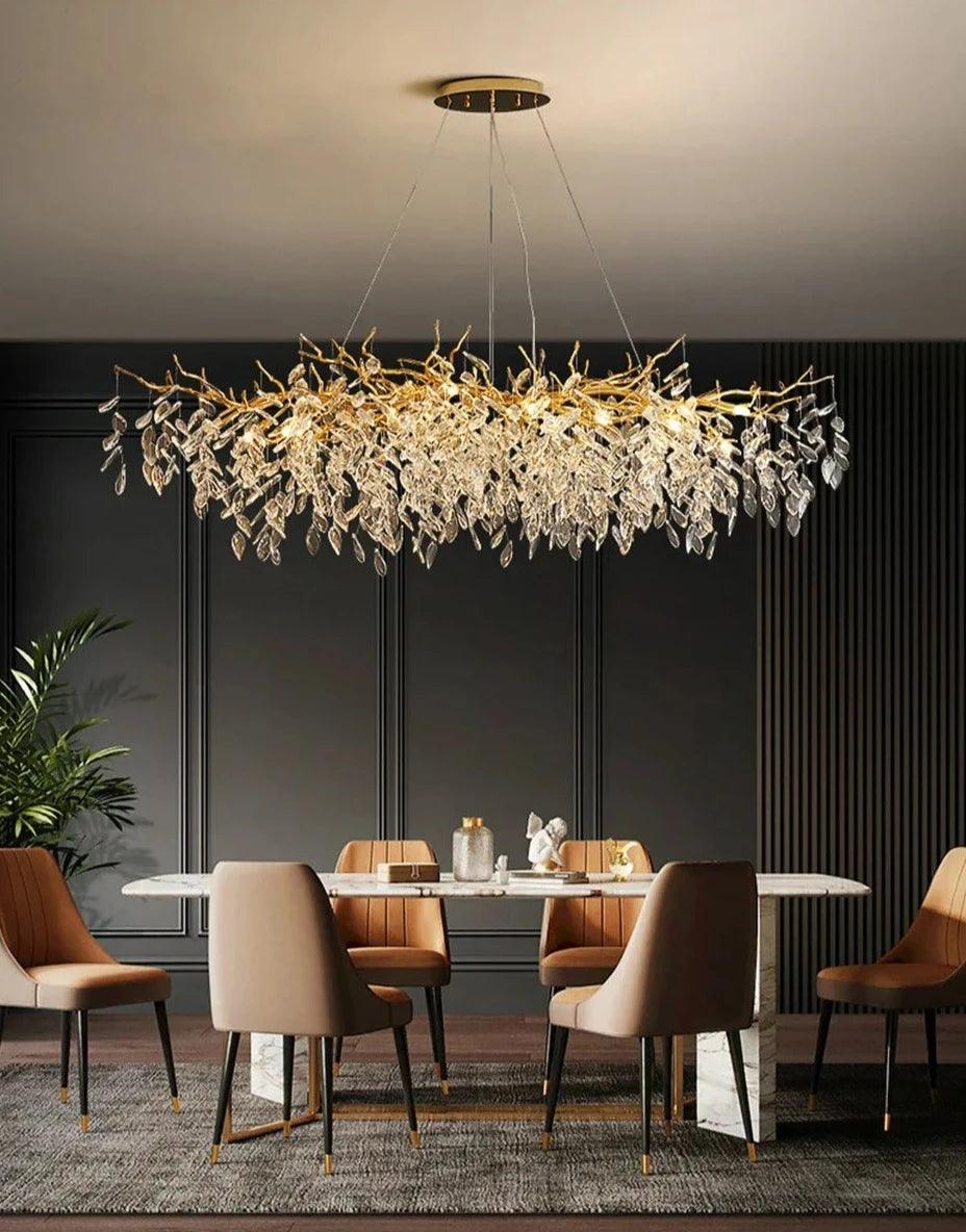 Crystal Chandelier with Branched Roots