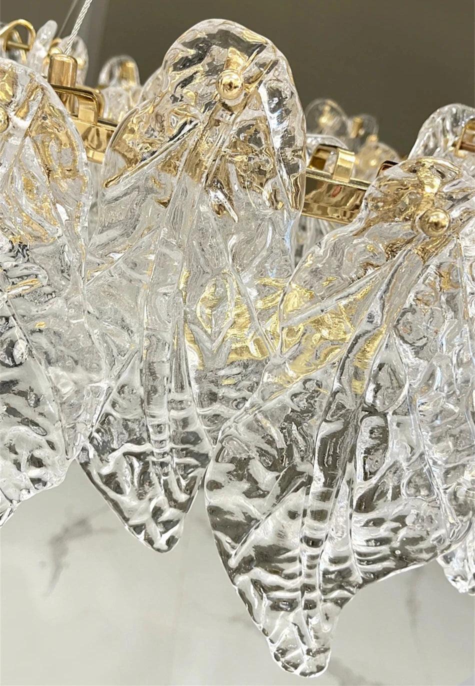 Jeannette Chandelier with Crystal Leaves