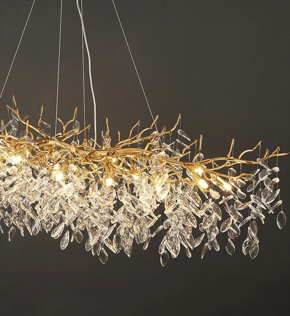 Crystal Chandelier with Branched Roots