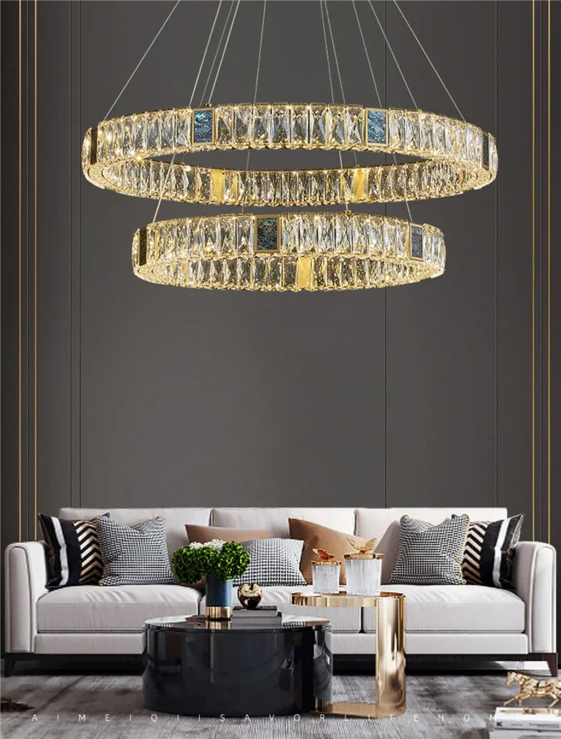Mobius Crystal Rings Chandelier