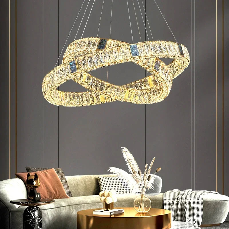 Mobius Crystal Rings Chandelier