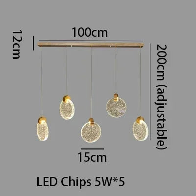 Starry Sky Crystal LED Staircase Chandeliers