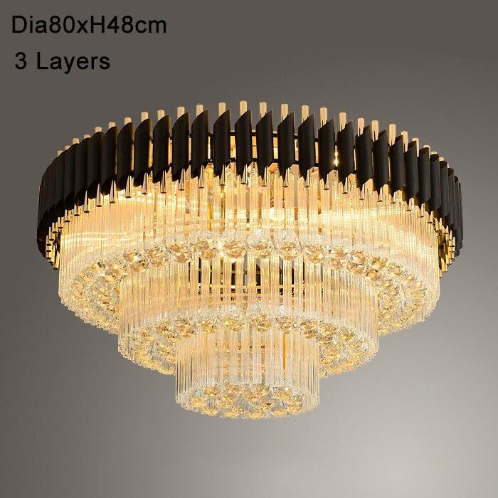 Aryk - Black Round Crystal Chandelier - Creating Coziness