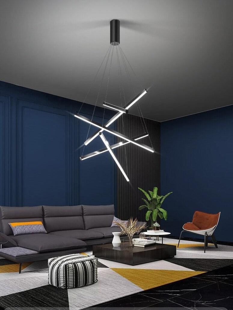 Linear Aluminum Chandelier - Creating Coziness