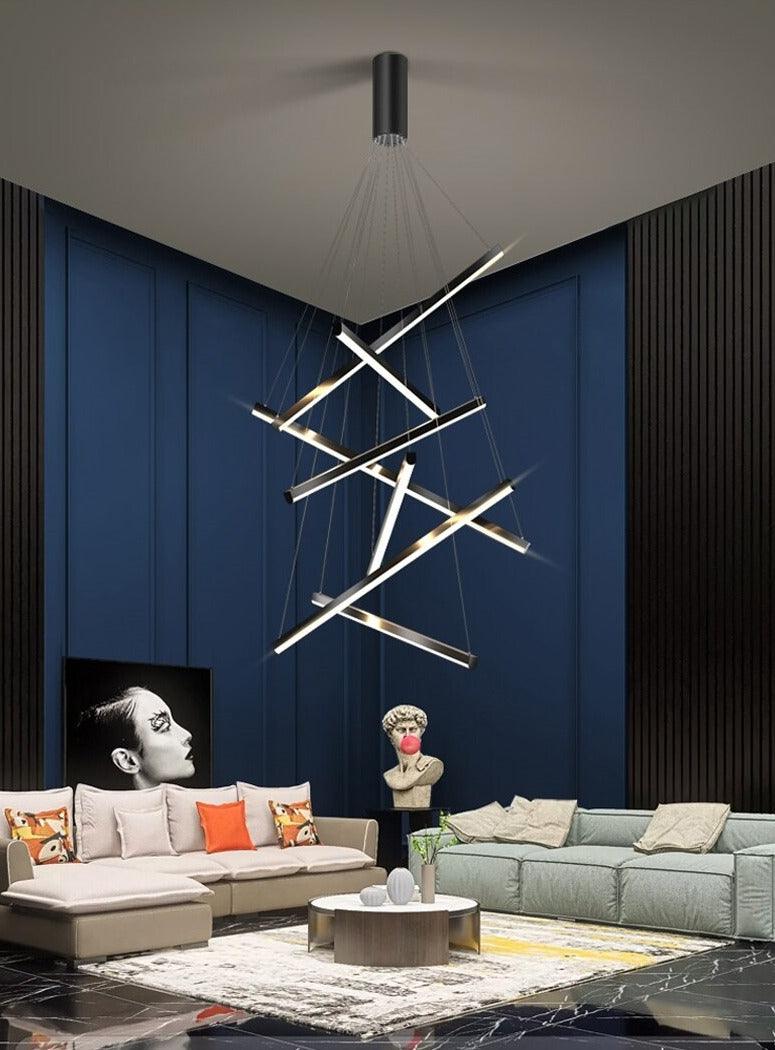 Linear Aluminum Chandelier - Creating Coziness