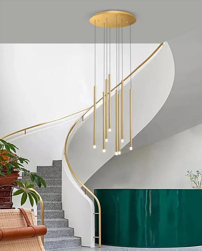 Linear Cluster Elongated Cylindrical LED Modern Pendant Light Chandelier - Creating Coziness