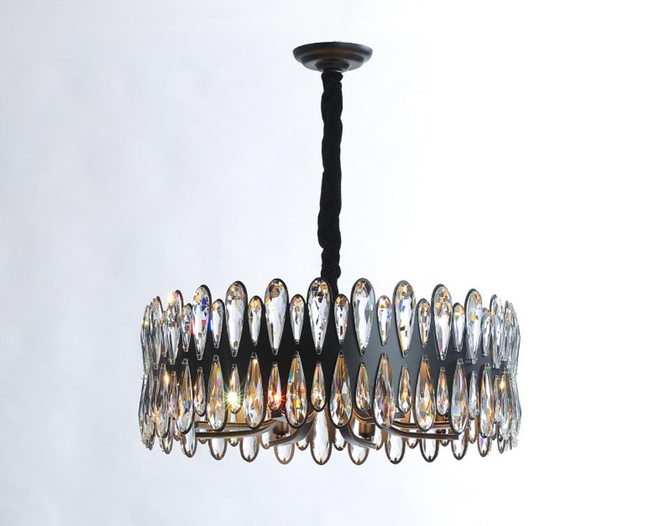 Black Napoli Crystal Chandelier - Creating Coziness