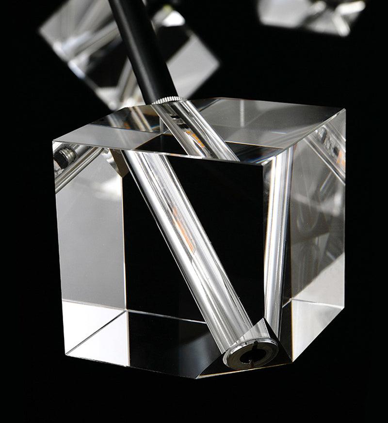 Crystal Cube Black Chandelier - Creating Coziness