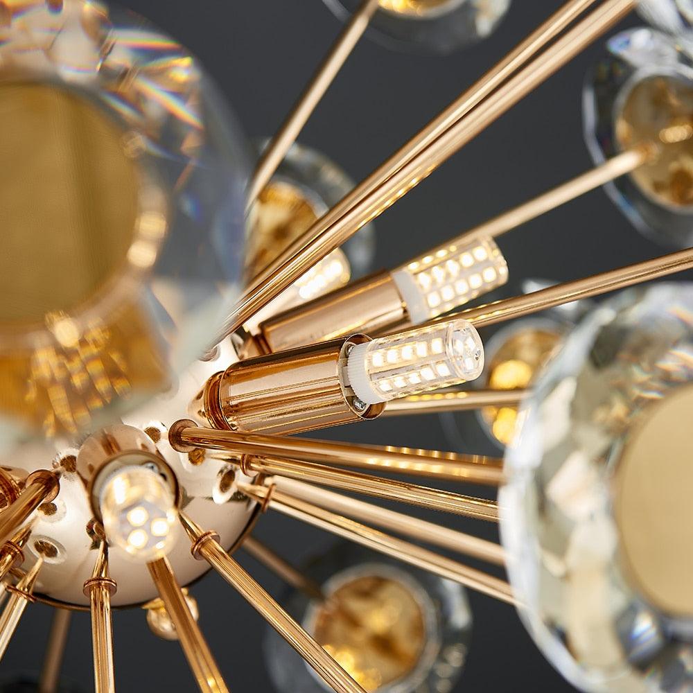Ellie Round Disc And Crystal Chandelier - Creating Coziness