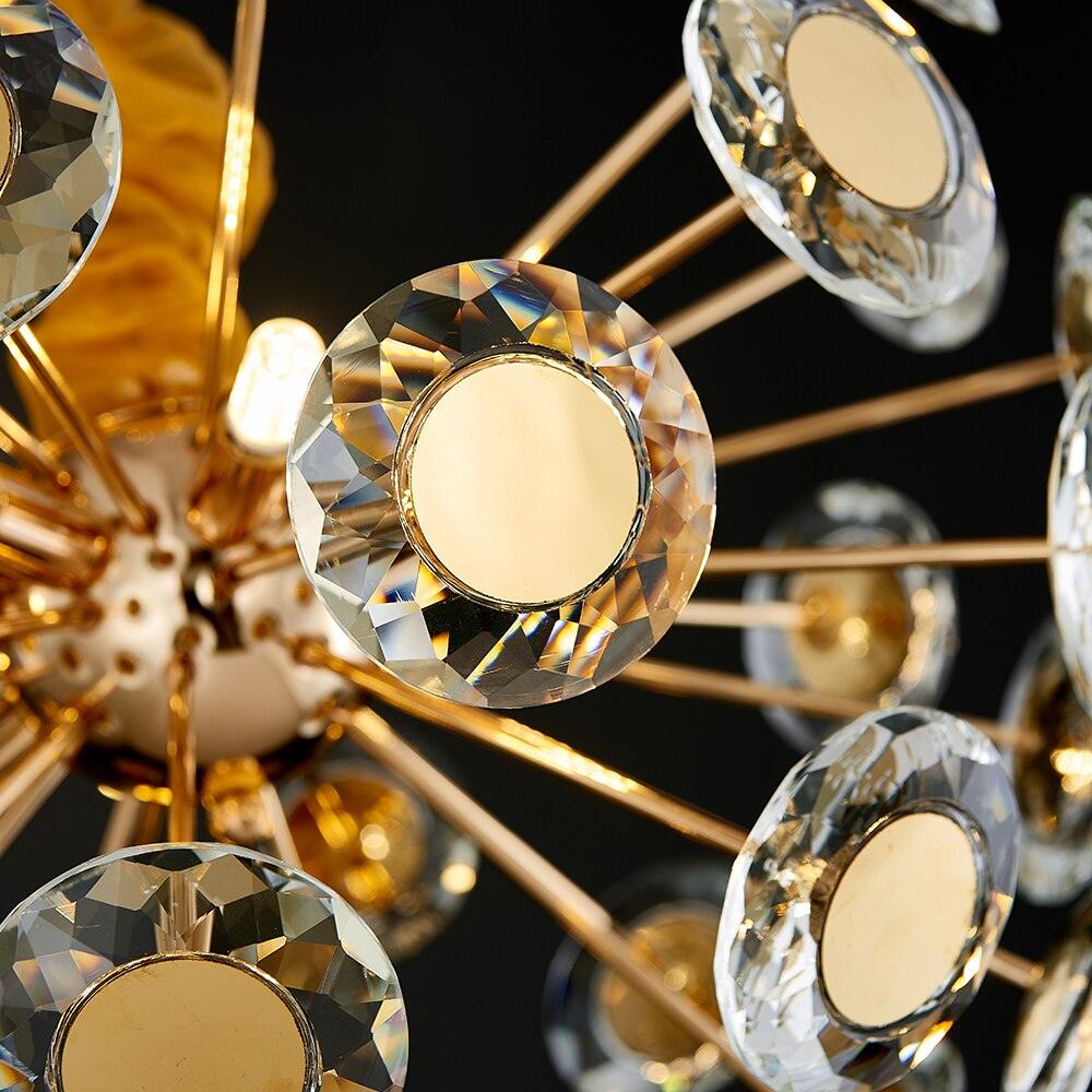 Ellie Round Disc And Crystal Chandelier - Creating Coziness