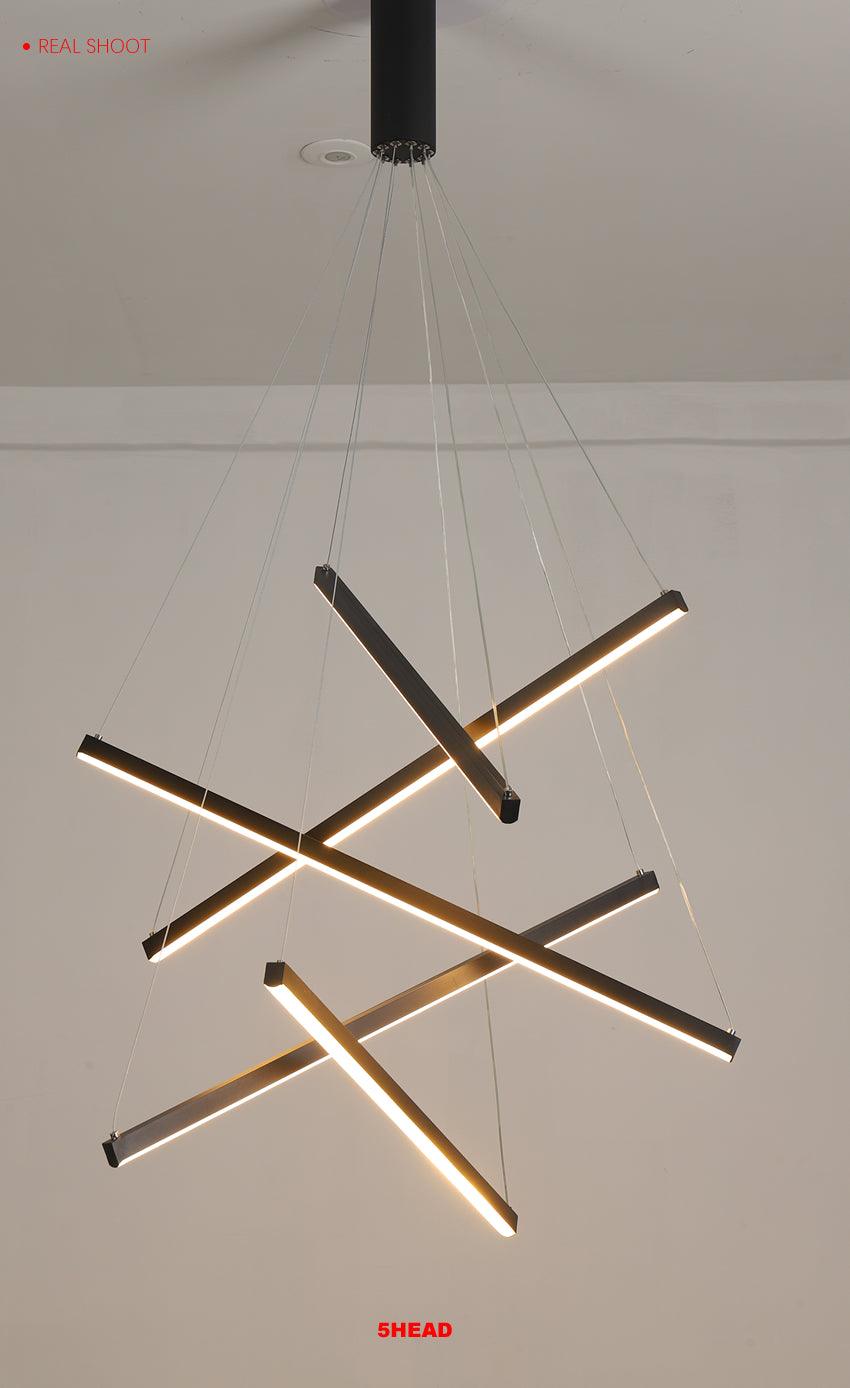 Linear Aluminum Chandelier - Creating Coziness