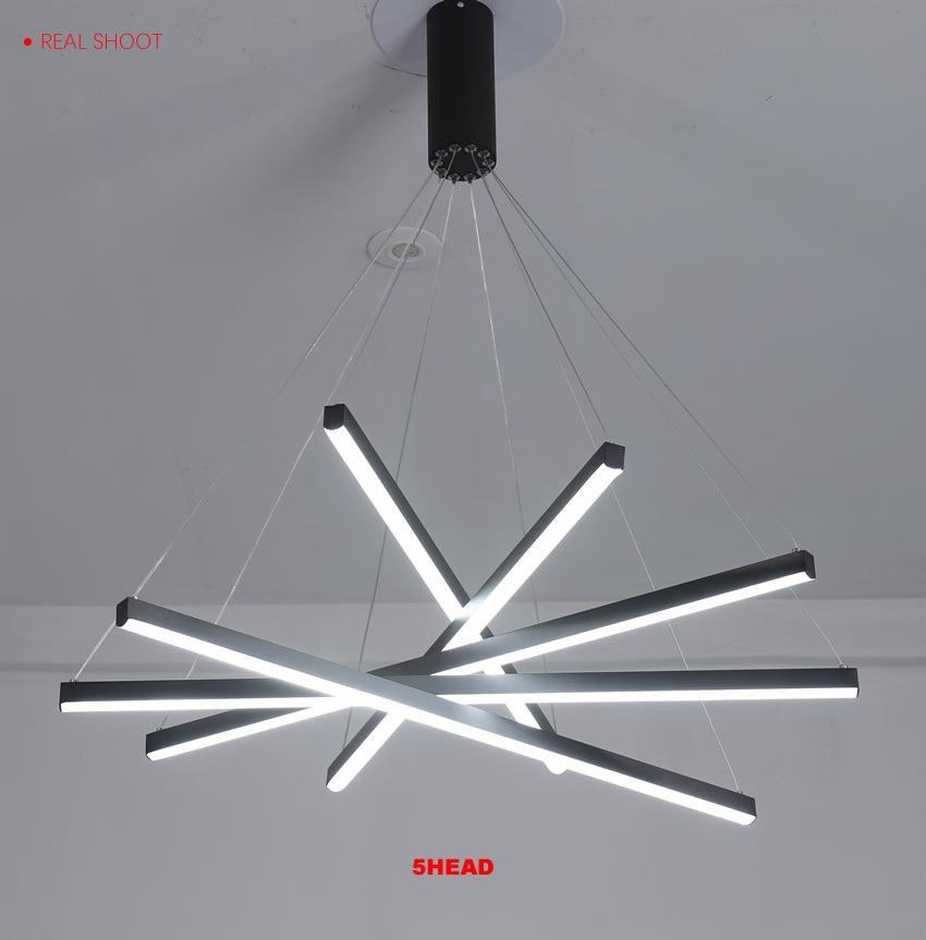 Linear Aluminum Chandelier - Creating Coziness