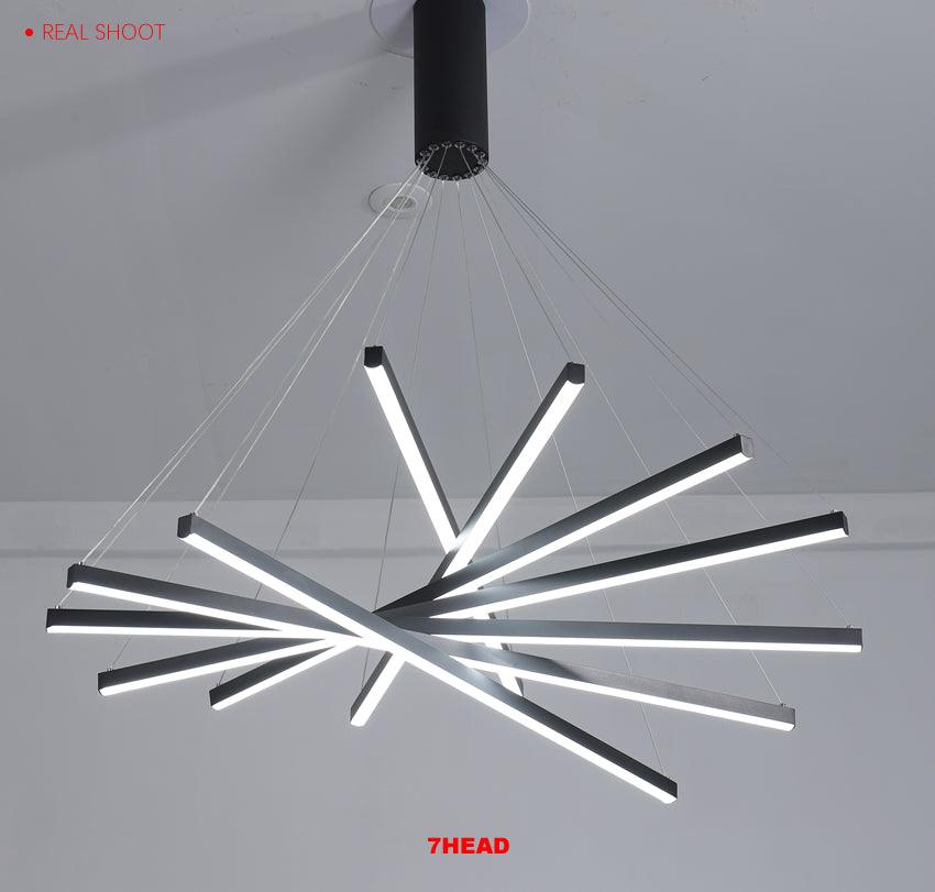 Linear Aluminum Chandelier - Creating Coziness