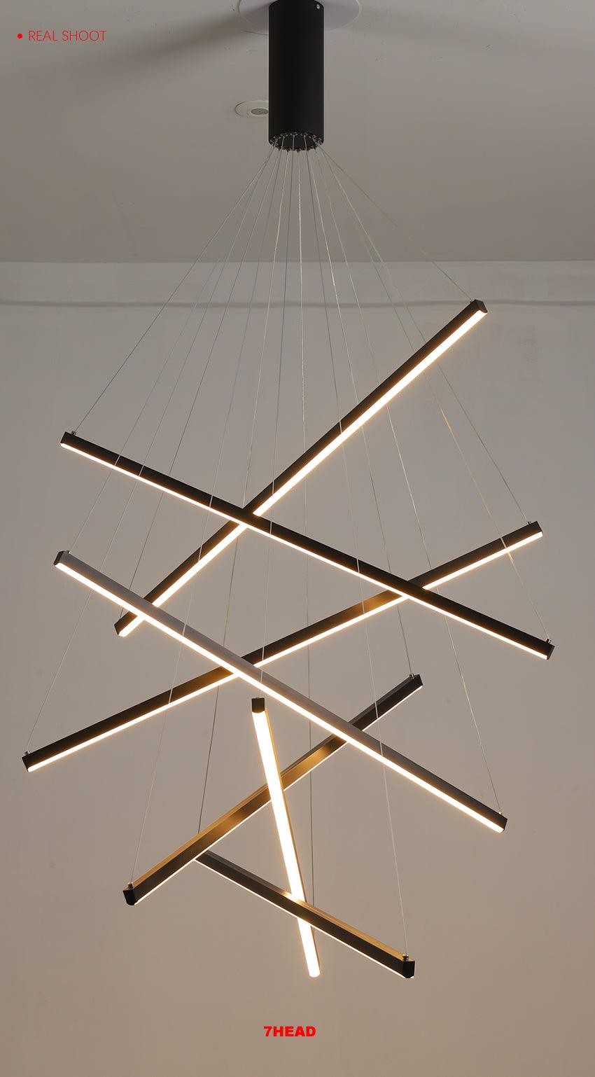Linear Aluminum Chandelier - Creating Coziness