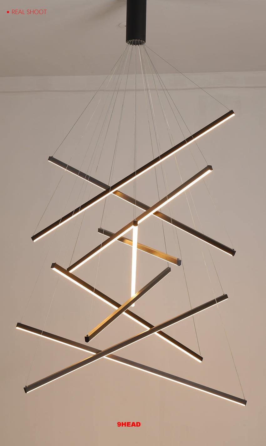 Linear Aluminum Chandelier - Creating Coziness