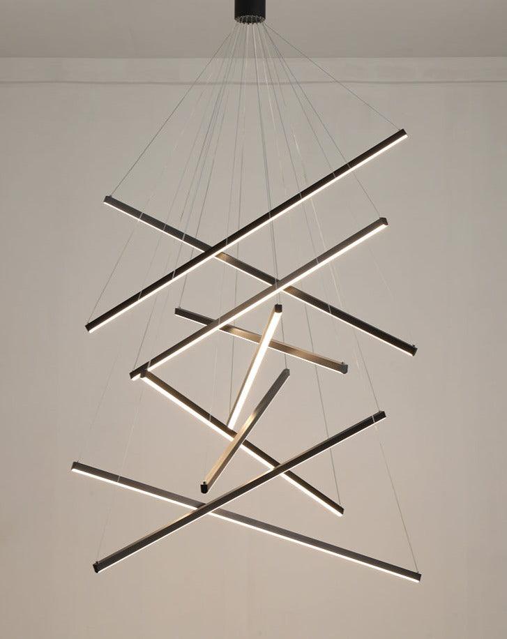 Linear Aluminum Chandelier - Creating Coziness