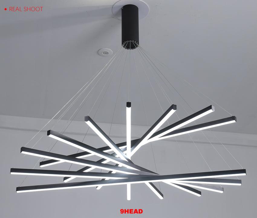 Linear Aluminum Chandelier - Creating Coziness