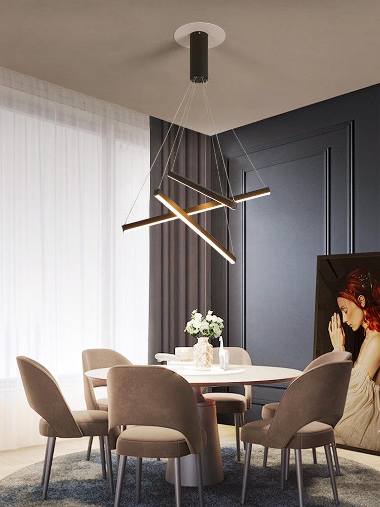 Linear Aluminum Chandelier - Creating Coziness