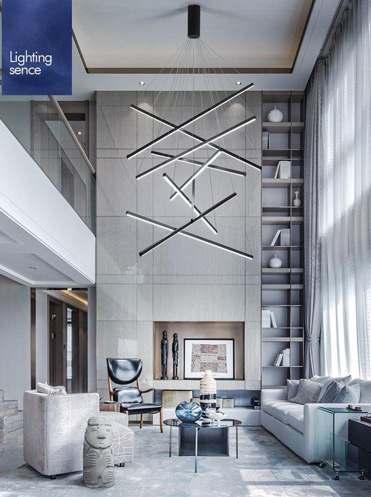Linear Aluminum Chandelier - Creating Coziness