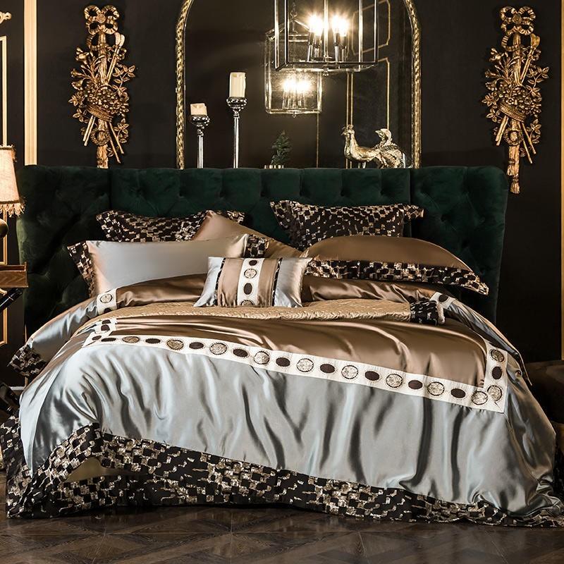 Vintage Luxury Silky Satin Cotton Duvet cover set - Creating Coziness