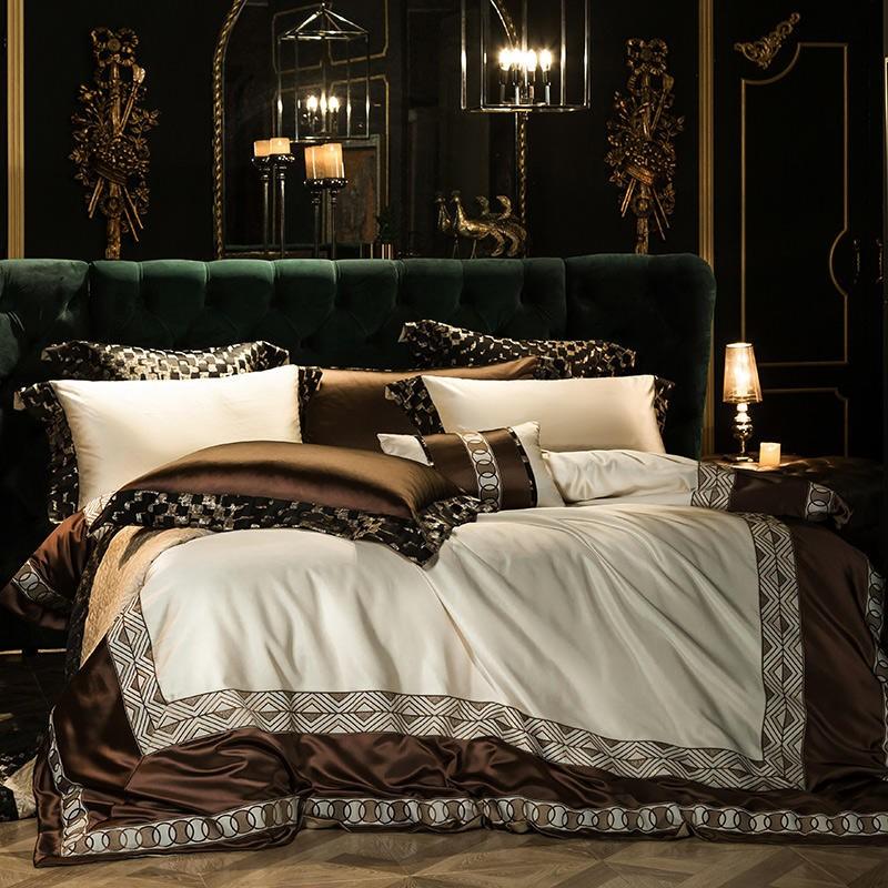 Vintage Luxury Silky Satin Cotton Duvet cover set - Creating Coziness