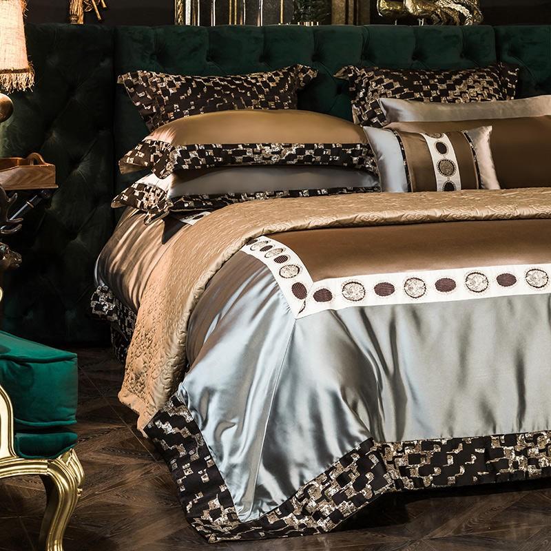 Vintage Luxury Silky Satin Cotton Duvet cover set - Creating Coziness