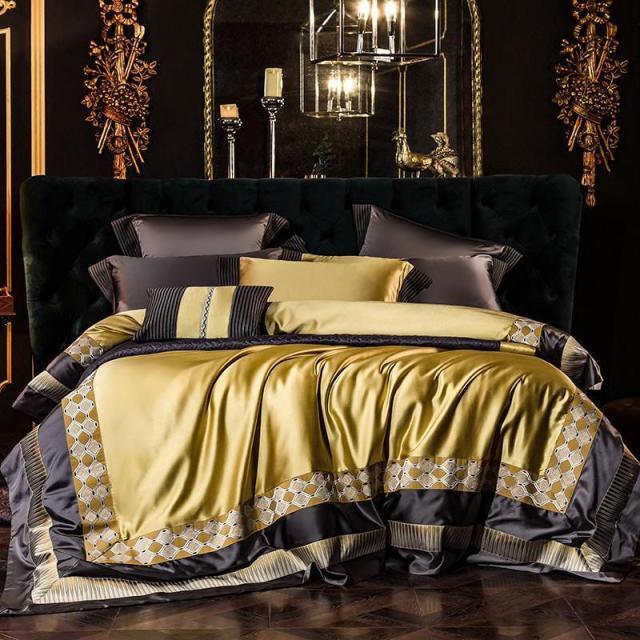Vintage Luxury Silky Satin Cotton Duvet cover set - Creating Coziness