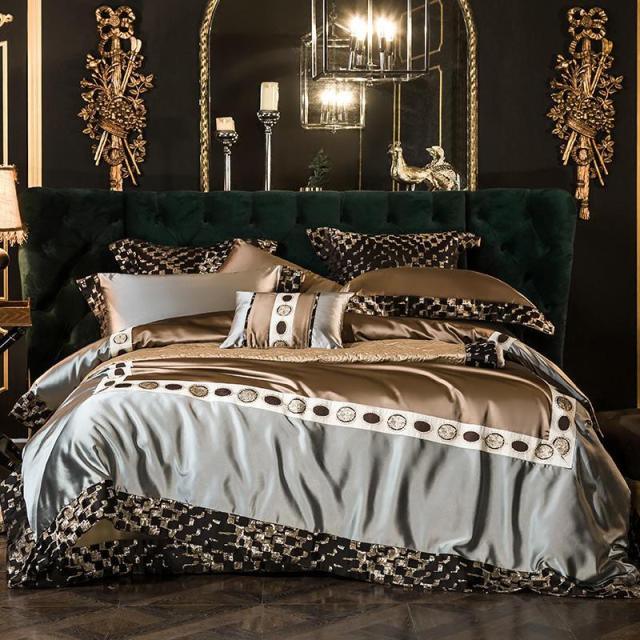 Vintage Luxury Silky Satin Cotton Duvet cover set - Creating Coziness