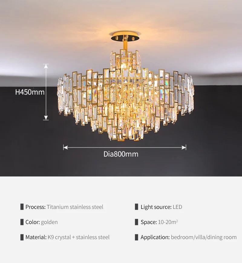 Gold Art Chandelier