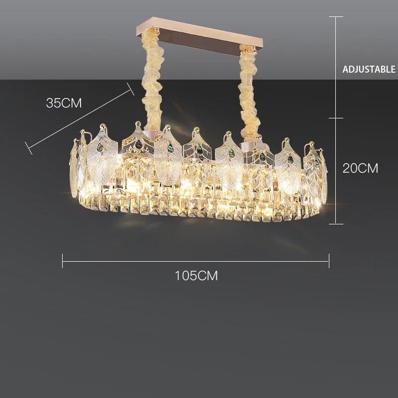 Royal Gold Luxury Led Crystal Chandelier