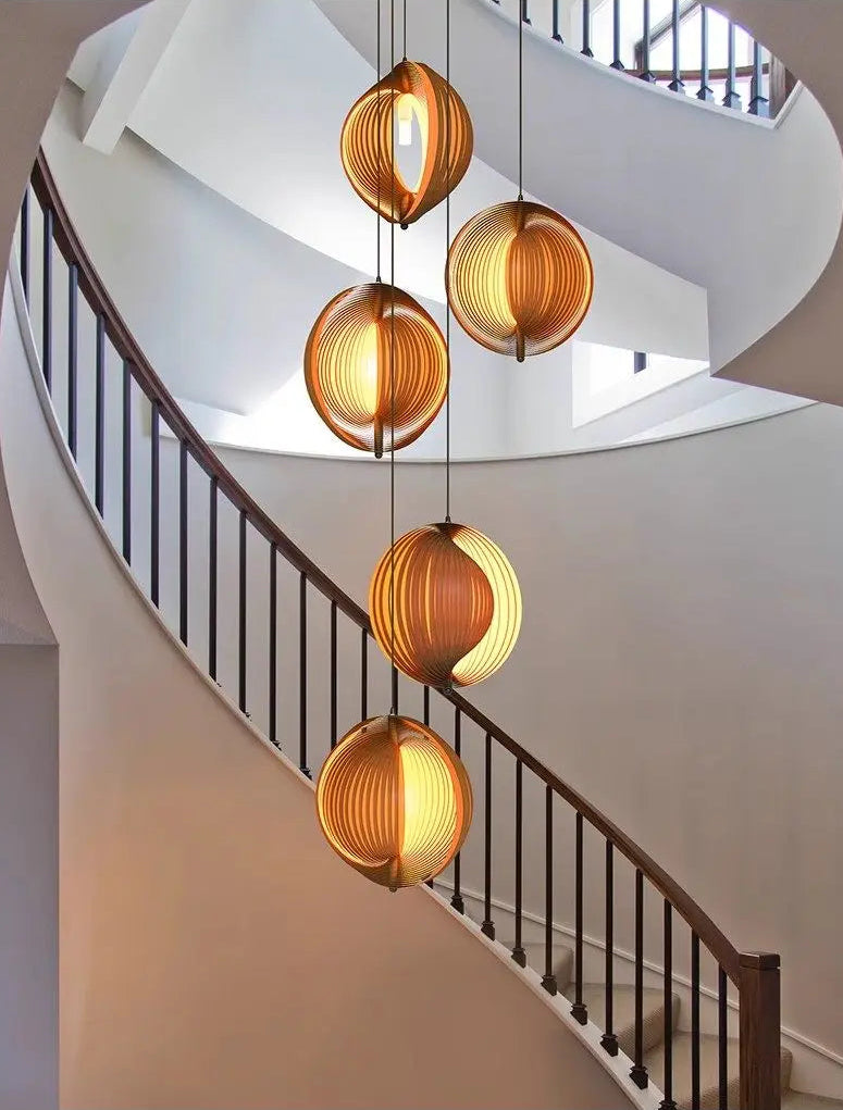 Wood Veneer Chandelier