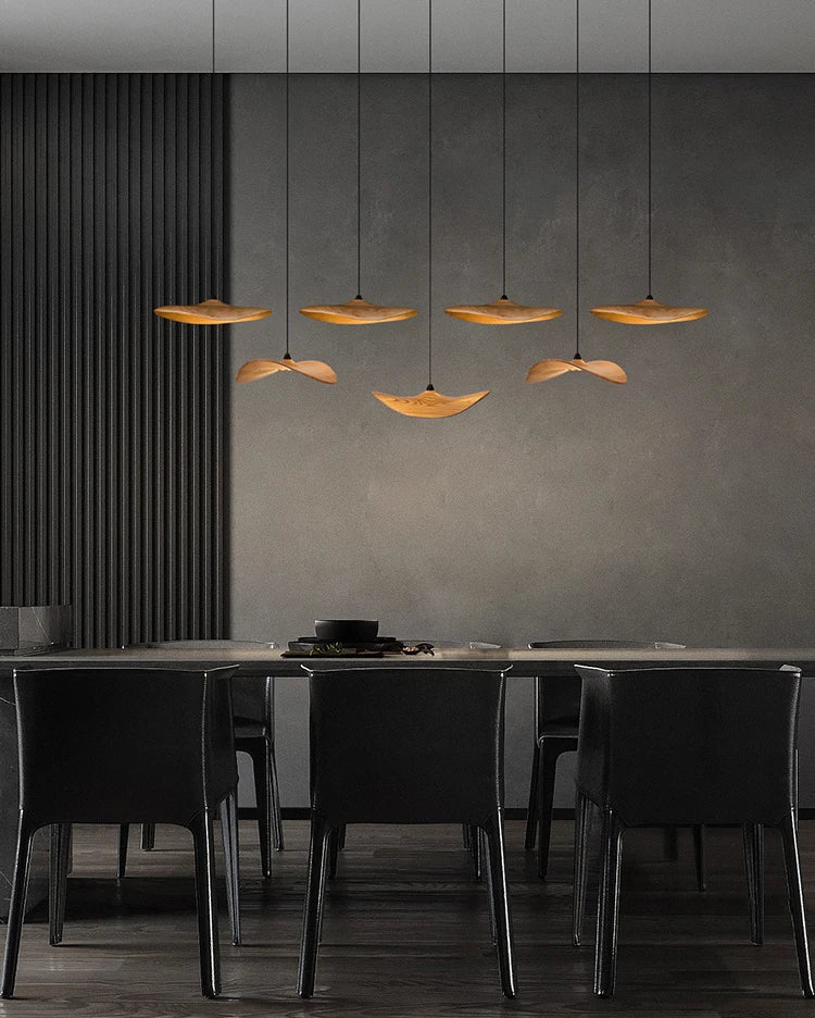 Designer Wooden Shade Chandelier