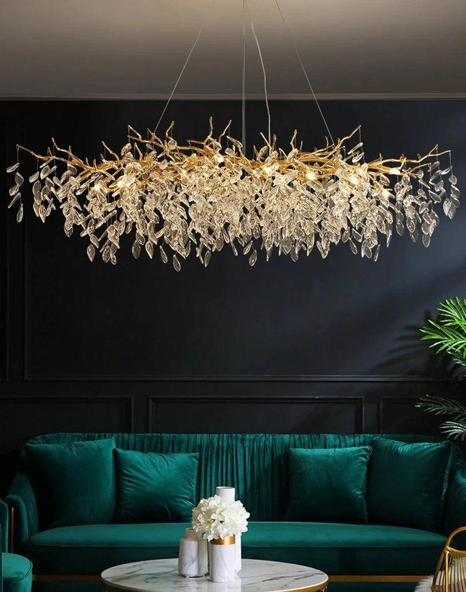 Crystal Chandelier with Branched Roots