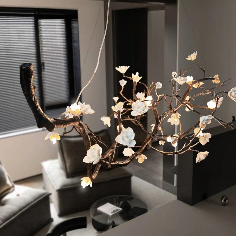 Copper Plum Branch Chandelier Luxury Home Decor.