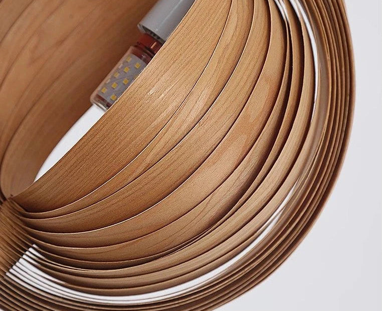 Wood Veneer Chandelier