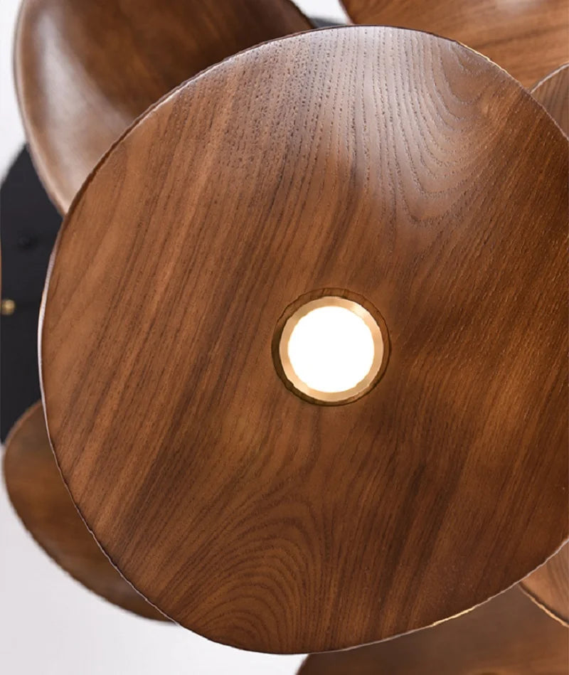 Designer Wooden Shade Chandelier