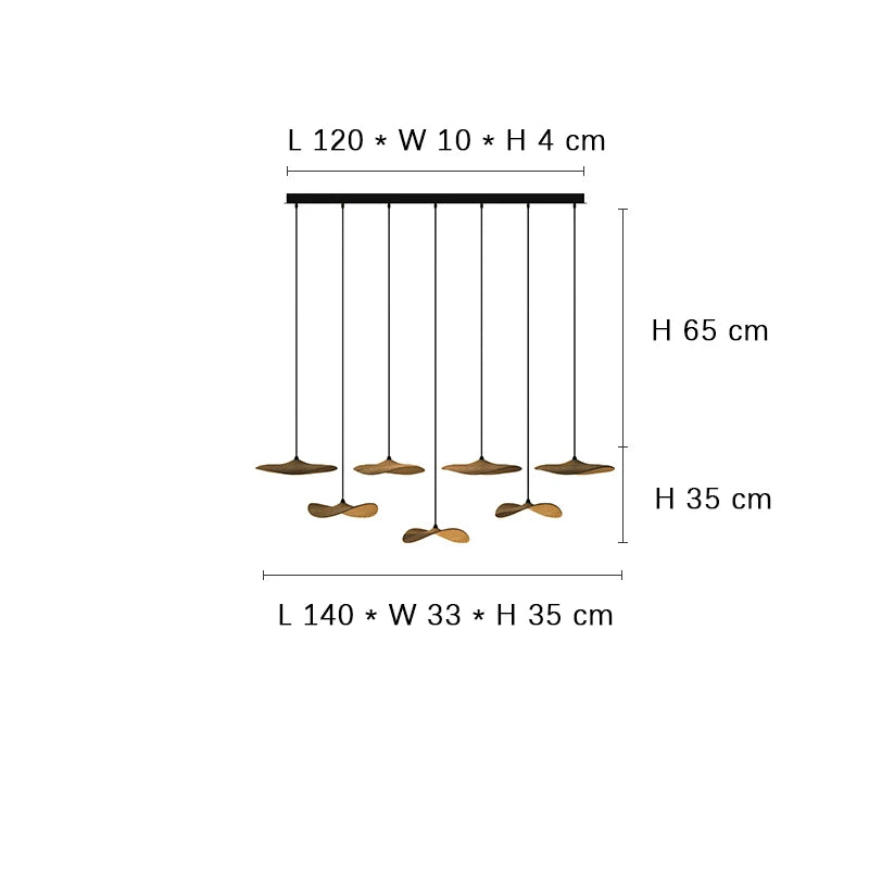 Designer Wooden Shade Chandelier