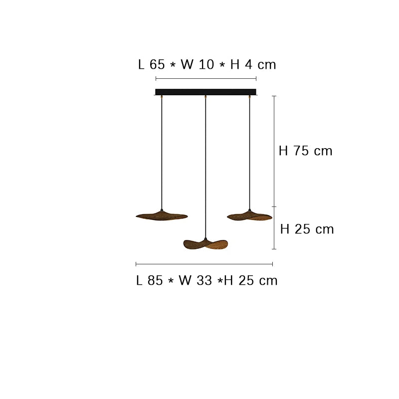 Designer Wooden Shade Chandelier