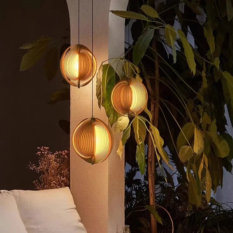 Wood Veneer Chandelier